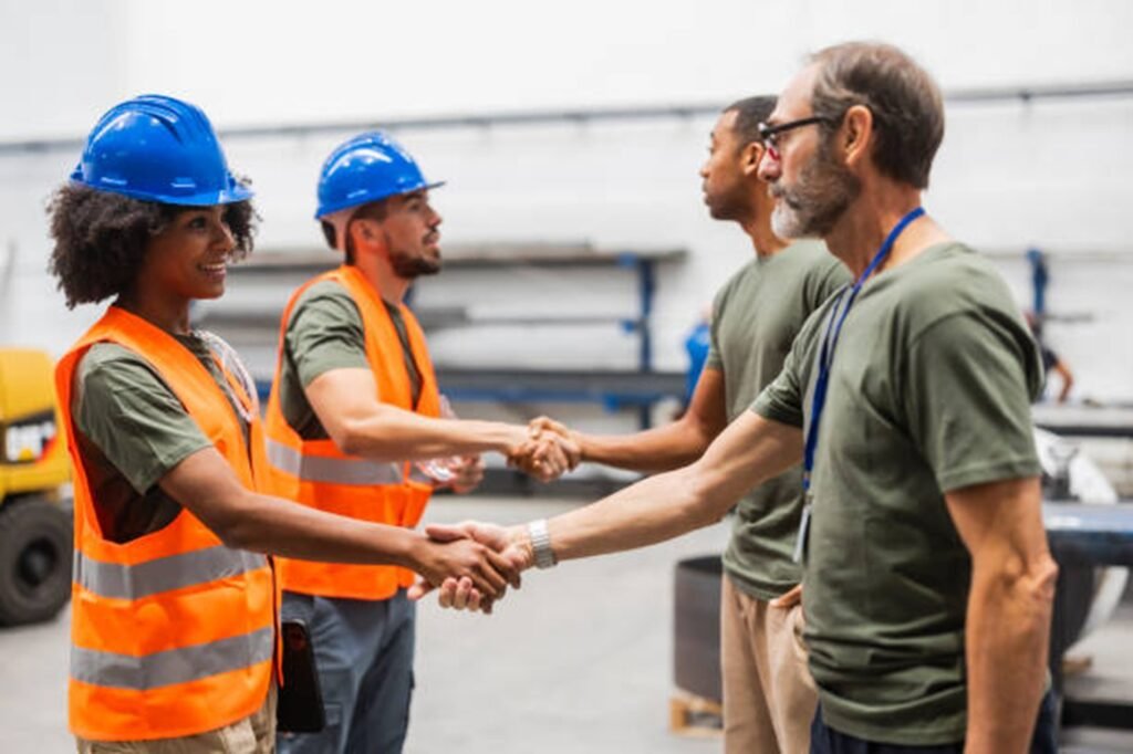 Evergreen Tree Service team members greeting customers and demonstrating their commitment to professional service and customer satisfaction in Wentzville, MO.